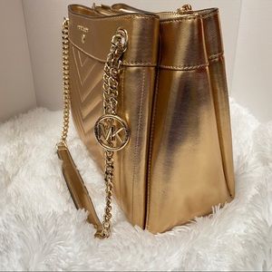 Michael Kors Susan Metallic Shoulder Bag, …